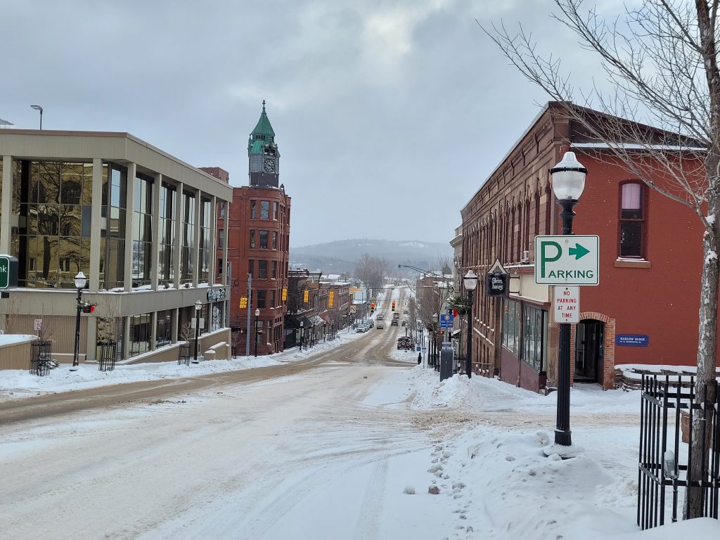 For the first time in almost two years, it actually looks like winter here in downtown Marquette!